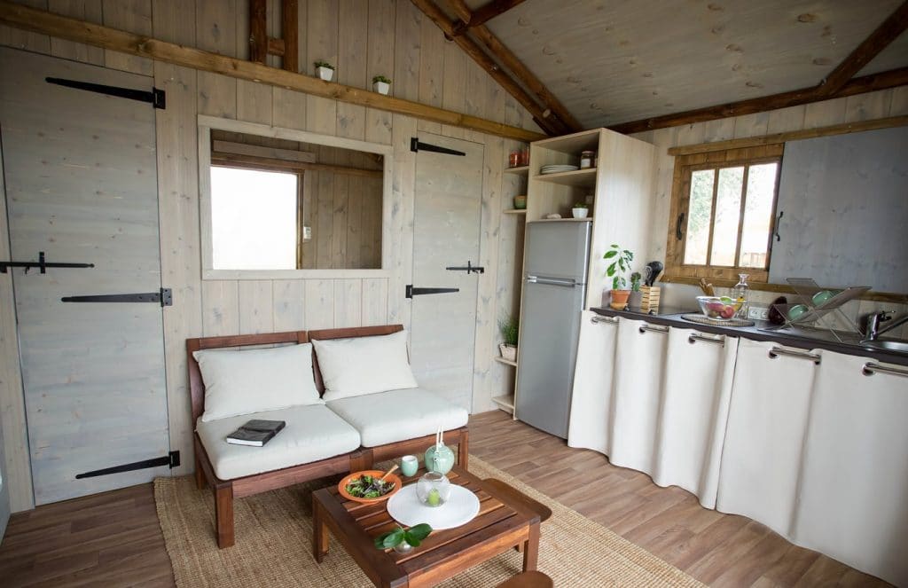 Cabane Lodge intérieur Dordogne